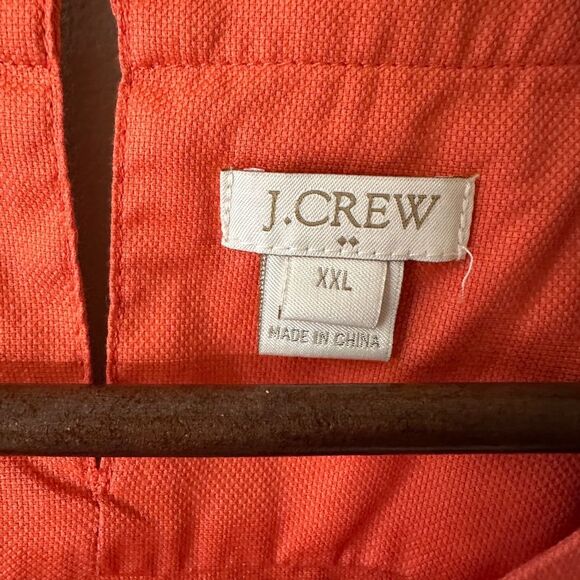 J. Crew Bright Coral Textured Cap-Sleeve Top Women’s XXL - Picture 5 of 5